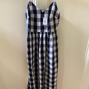 J. Crew Gingham Maxi dress NWT